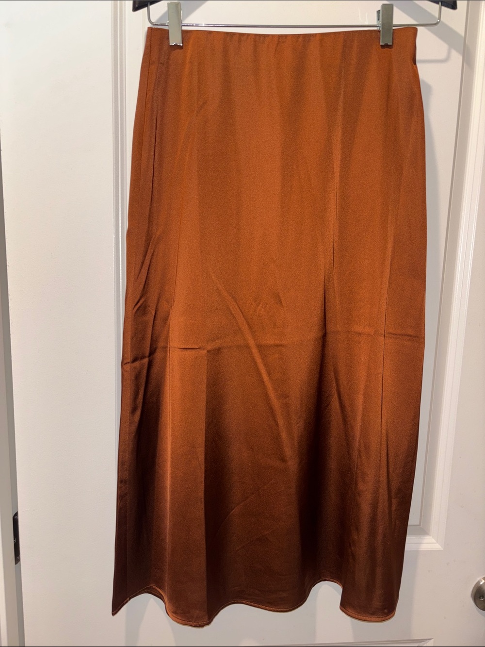 French Connection Rust Brown Midi Skirt